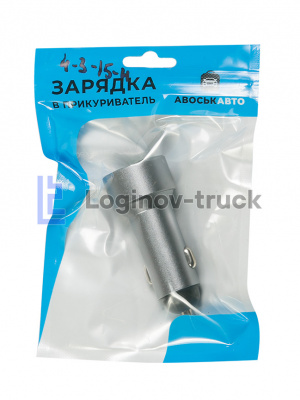 Зарядное устройство 2 USB 2.4А с Вольтметром (26967)