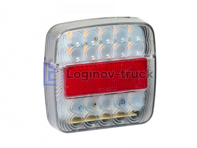 Фонарь автовоза 2-х секционный с катафотом 12V LED (26675)
