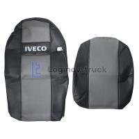 Чехол-сиденья ЭКО КОЖА (серый) IVECO Stralis (2 ремня)(14397)