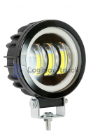 Фара светодиодная 12/27V 30W (2 режима:High/Low, габарит White) 90mm* 50mm (23724)