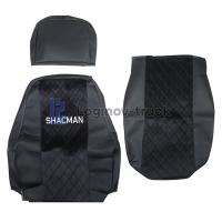Чехол-сиденья ЭКО КОЖА с Алькантара SHACMAN X3000 с 2021г.(2 ремн.2низ.сид) Чер. Чер. стр. (26213)