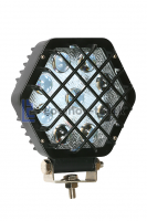 Фара светодиодная 12/27V 9 SMD круглая 27W с защитой HEXAGON SPOT (Epistar, 6000K) 152х138х65mm