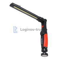 Фонарь светодиодный инспекционный поворотный 5W COB+3W LED, 400Lm, Li-ion 2000mAh (АвтоDело)(29044)