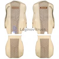 Чехол-сиденья ЭКО КОЖА с Алькантара KZ K5 (54901) с 2019 г. Беж. Корич. стр. (26940)