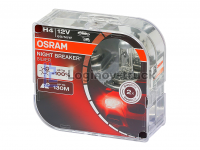 Лампа 12V H4 60/55W P43t +100% бокс (2шт.) Night Breaker Silver OSRAM(25588)