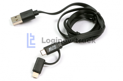 Кабель AVS для iphone 5/6/7 + micro USB(1м) MIP-563 (блистер)(17321)