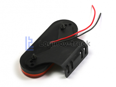 Указатель габаритов NEON LED Овал 12-24V с кронштейном Жёлтый (25643)