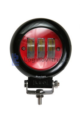 Фара светодиодная (напр. свет)  35W 9-32V W Круглые Красный центр/ Черный обод(18933)