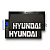 Брызговик 490мм*250мм HYUNDAI (белая надпись) (27820)