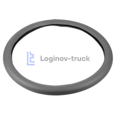 Оплетка на руль 45см Loginov-Truck (DAF, MAN, MB, VOLVO) Экокожа Серый (28180)