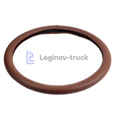 Оплетка на руль 45см Loginov-Truck (DAF, MAN, MB, VOLVO) Экокожа Коричневый (28453)