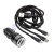 Зарядное устройство 2  USB 2.4 A/2.4 A 5V Черный алюминий DC12V/34V iPhone+Android+Type-C  (28160)