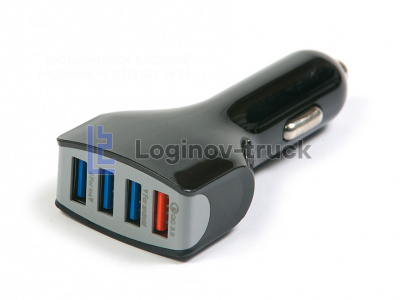 Зарядное устройство 4 USB 3.0А+2.0А с  функцией Quick Charge 3.0 (26968)