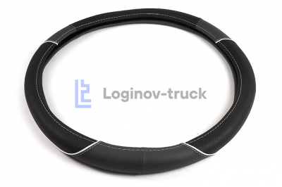 Оплетка на руль 46-48см (SCANIA) серая вставка(23344)
