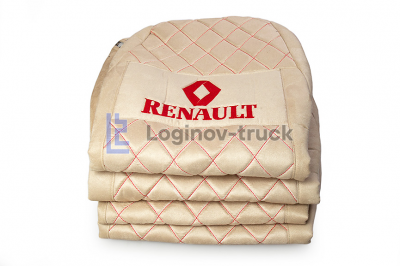 Чехол-сиденья стеганый (Alicante) RENAULT PREMIUM 2012г ( 1 ремень) 2 выс. сид.(18659)