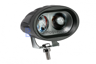 Фара светодиодная 12/27V  20W ROUND SPOT (10-80V, Cree, 700 lumen, PC lens) 92mm*62mm*78mm (20260)