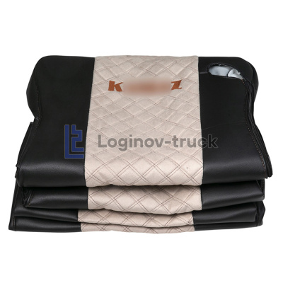 Чехол-сиденья ЭКО КОЖА с Алькантара KZ K5 (54901) с 2019 г. Черн-Беж Коричн. строчка (26946)