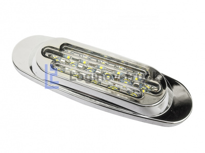 Указатель габаритов 12-24V Белый Хром (26674)