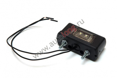 Подсветка номера LED 24V черная 4-LED, EURO