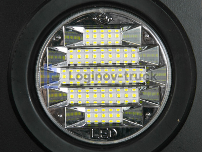Фонарь  LED Универсальный 3 Круга на платформе 6D-72LED 12-24V (компл. 2шт.) (26992)