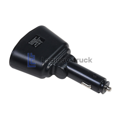 Разветвитель прикур.2 гнезда  2USB QC3.0  12-24 (27731)
