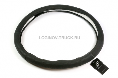 Оплетка на руль VOLVO, MB, FREIGH, Камаз с 2002г. (45см) черн.(16934)