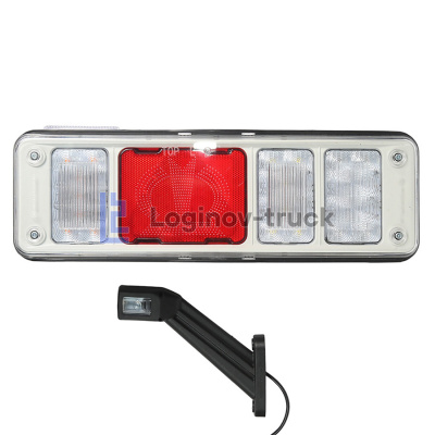 Фонарь задний Krone New Корона 029 (24в) L с разъемом  EasyConn 7pin,4x2pin и габаритом (29129)