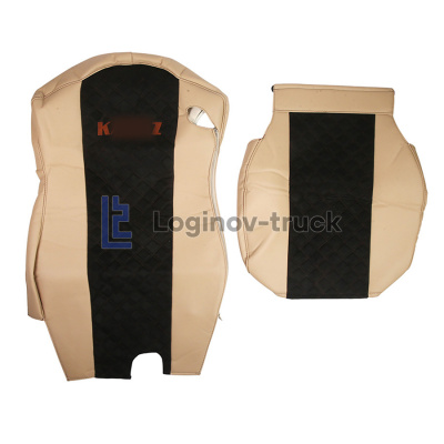 Чехол-сиденья ЭКО КОЖА с Алькантара KZ K5 (54901) с 2019 г. Беж.-Черный  Корич. стр. (26941)