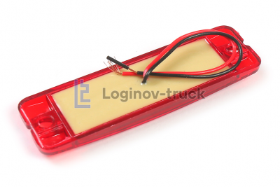 Габарит светодиодный 18 LED (красный) 12-24V L-100мм(23993)