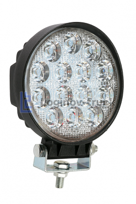 Фара светодиодная 12/27V 14 SMD SLIM круглая 42W (шт) 128х118х65mm (20248)
