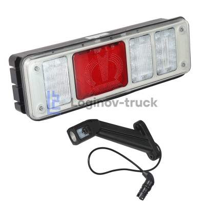 Фонарь задний Krone New Корона 029 (24в) L с разъемом  EasyConn 7pin,4x2pin и габаритом (29129)