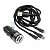 Зарядное устройство 2  USB 2.4 A/2.4 A 5V Черный алюминий DC12V/34V iPhone+Android+Type-C  (28160)