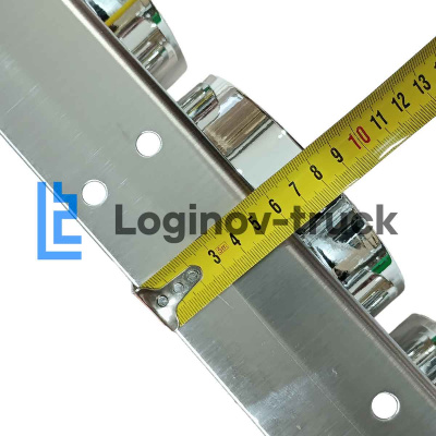 Фонарь  LED Универсальный ХРОМ 4 круга 24V 67х20х4см (2шт. к-т) (26741)
