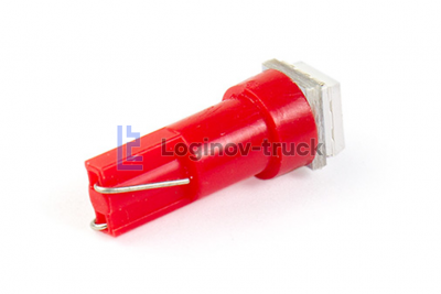 Лампа безцокольная малая 24 V 1,2 (50*50) SMD Красный(18129)