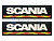 Брызговики длинномер из 2-х частей SCANIA белый (красно- желтая полоса)(11463)
