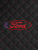 Накидка на сиденья FORD Жаккард/Ромб/Чёрный/Красная строчка (2шт.) (25776)