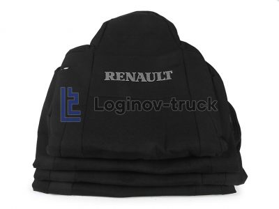 Чехол-сиденья RENAULT T водит. съемный подголов.  (2 ремня) (25697)