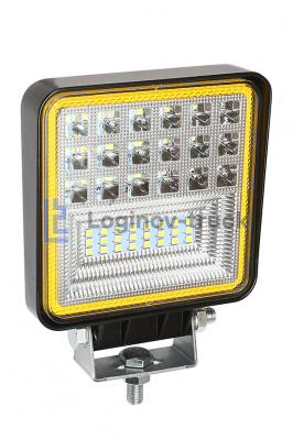 Фара светодиодная 12/27V 126W 42LED с габаритом квадрат(23867)