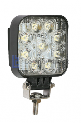 Фара светодиодная 12/27V 9 SMD квадрат MINI 27W SQUARE SPOT (Epistar 6000K) 80х80х30mm (20245)