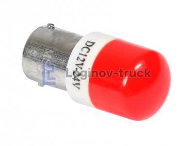 Лампа большой цоколь МИГАЛКА Красная1156 FLASH  12-24 V (23713) красный корпус