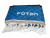 Ламбрекен лоб. стекла + угол с вышивкой FOTON Эко кожа Ромб Синий строч. Белая (27126)