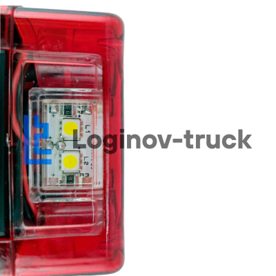 Подсветка номера LED 24V красная 4-LED, EURO(12898)