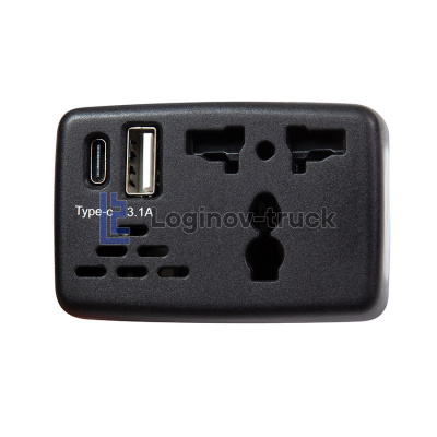 Разветвитель прикуривателя 2 USB 3 разъема 12-24V выходной ток 5V/800MA 70CM(29588)