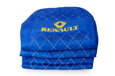 Чехол-сиденья стеганый (Alicante) RENAULT PREMIUM 2002 (2 ремня) 2 выс.сид.(18660)