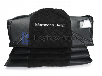 Чехол-сиденья ЭКО КОЖА с Алькантара MERCEDES MP4 с 2013г. Чер. Чер. стр. (27298)