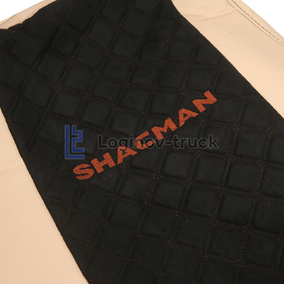 Чехол-сиденья ЭКО КОЖА с Алькантара SHACMAN F2000/F3000 с 2012г. Беж-Чер. Коричн. строчка (27303)