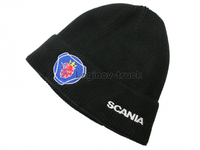 Шапка с флисовой подкладкой SCANIA черная(24909)