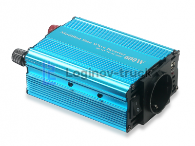 Конвертер  REMARK с 12 V на 220 V с USB (600 вт)(25081)