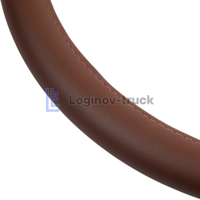 Оплетка на руль 45см Loginov-Truck (DAF, MAN, MB, VOLVO) Экокожа Коричневый (28453)