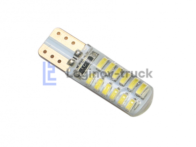 Лампа безцокольная 24SMD с силиконом Белый 24V(24965)